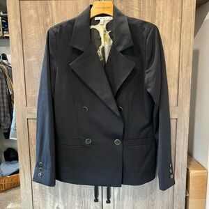 Cabi Women’s 10 Blazer Lux Tux Double Breasted Jacket Black Lined